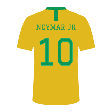 pngtree neymar jr in brazil s jersey png image 6513524